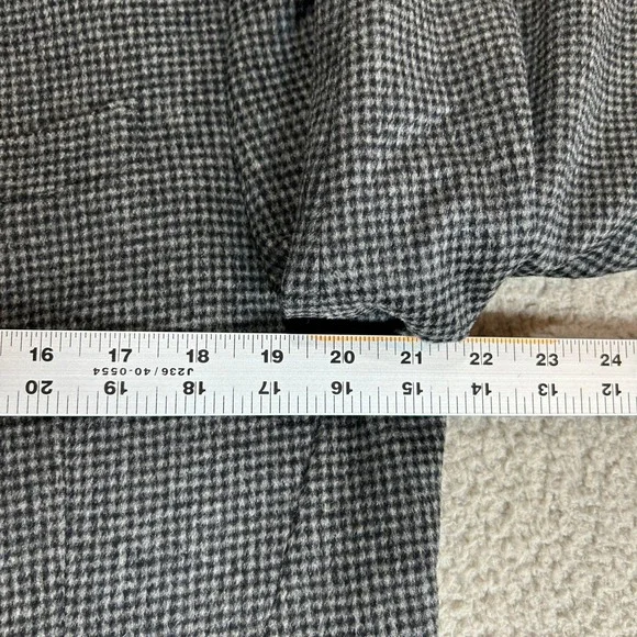 Tommy Hilfiger Mens Gray Houndstooth Overcoat Wool Blend Jacket Coat 40S